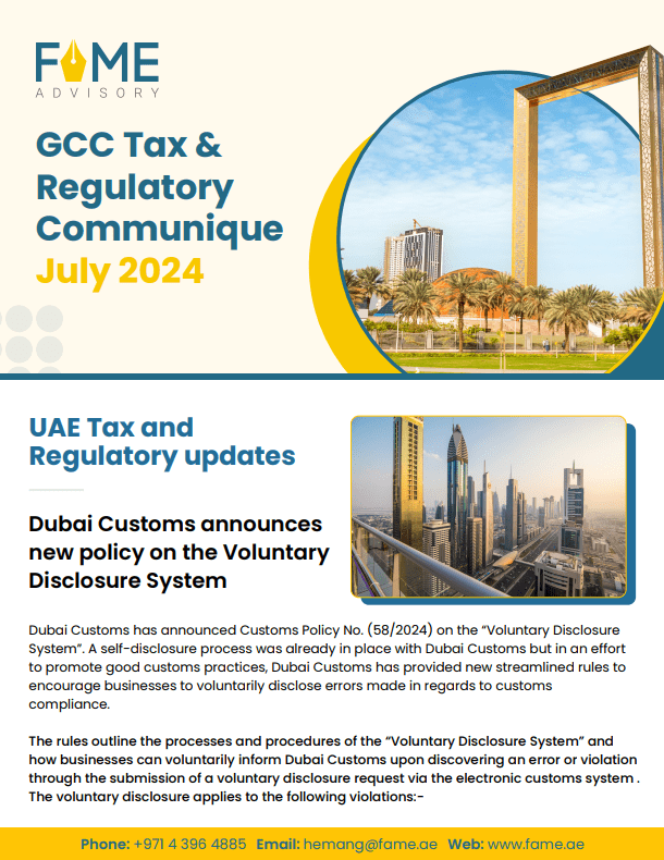 GCC Tax and Regulatory Communique July 2024
